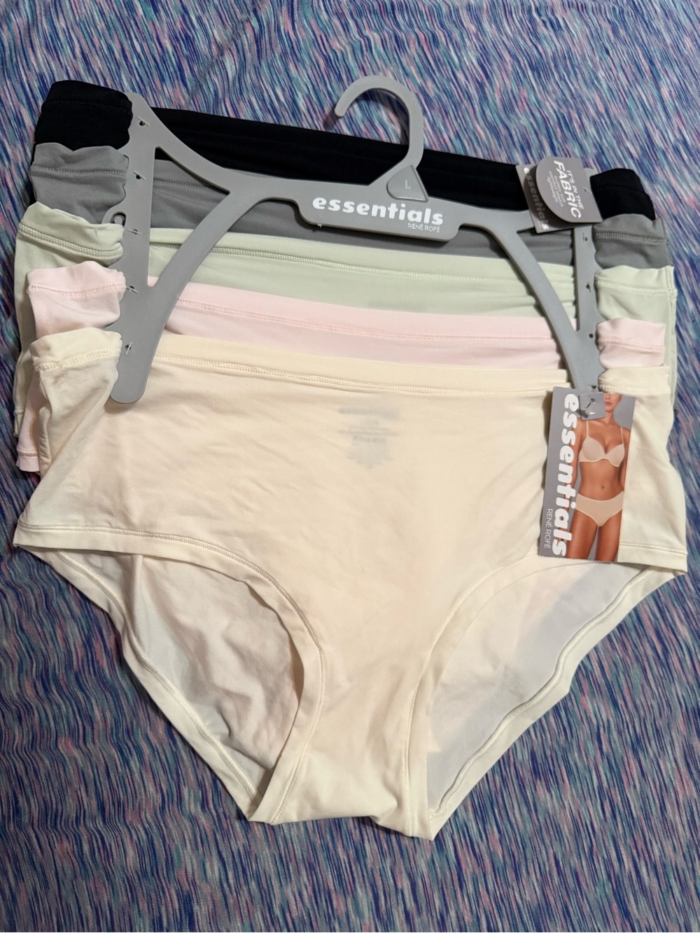 Essentials Women's High-Waist Briefs - Black, Gray, Mint, Pink, Cream
